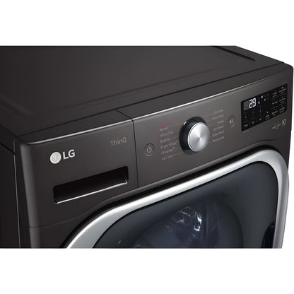 LG 5.2-Cu. Ft. Mega Capacity Smart wi-fi Enabled Front Load Washer with TurboWash and Built-In Intelligence in Black Steel (WM8900HBA)