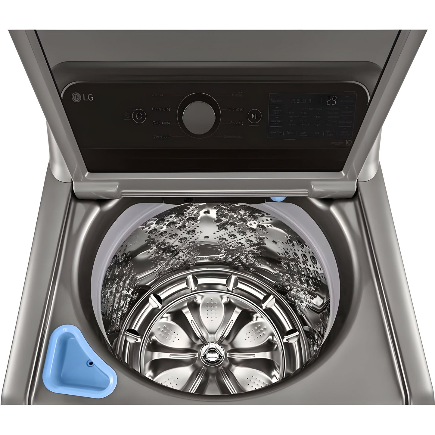 LG 5.5-Cu. Ft. Mega Capacity Smart wi-fi Enabled Top Load Washer with TurboWash3D Technology in Graphite Steel (WT7400CV)