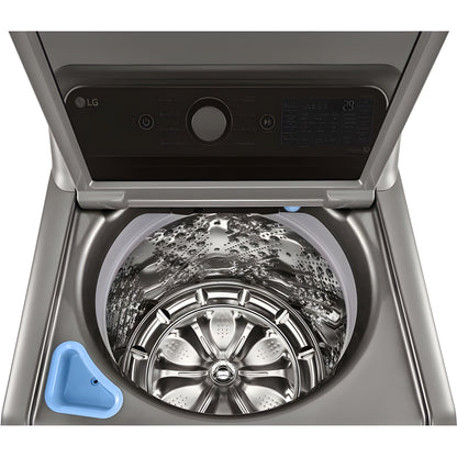 LG 5.5-Cu. Ft. Mega Capacity Smart wi-fi Enabled Top Load Washer with TurboWash3D Technology in Graphite Steel (WT7400CV)