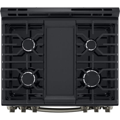 LG 30 in. 5.8 Cu Ft. Smart Wi-Fi Enabled Fan Convection Gas Slide-in Range with Air Fry & EasyClean (LSGL5833D)