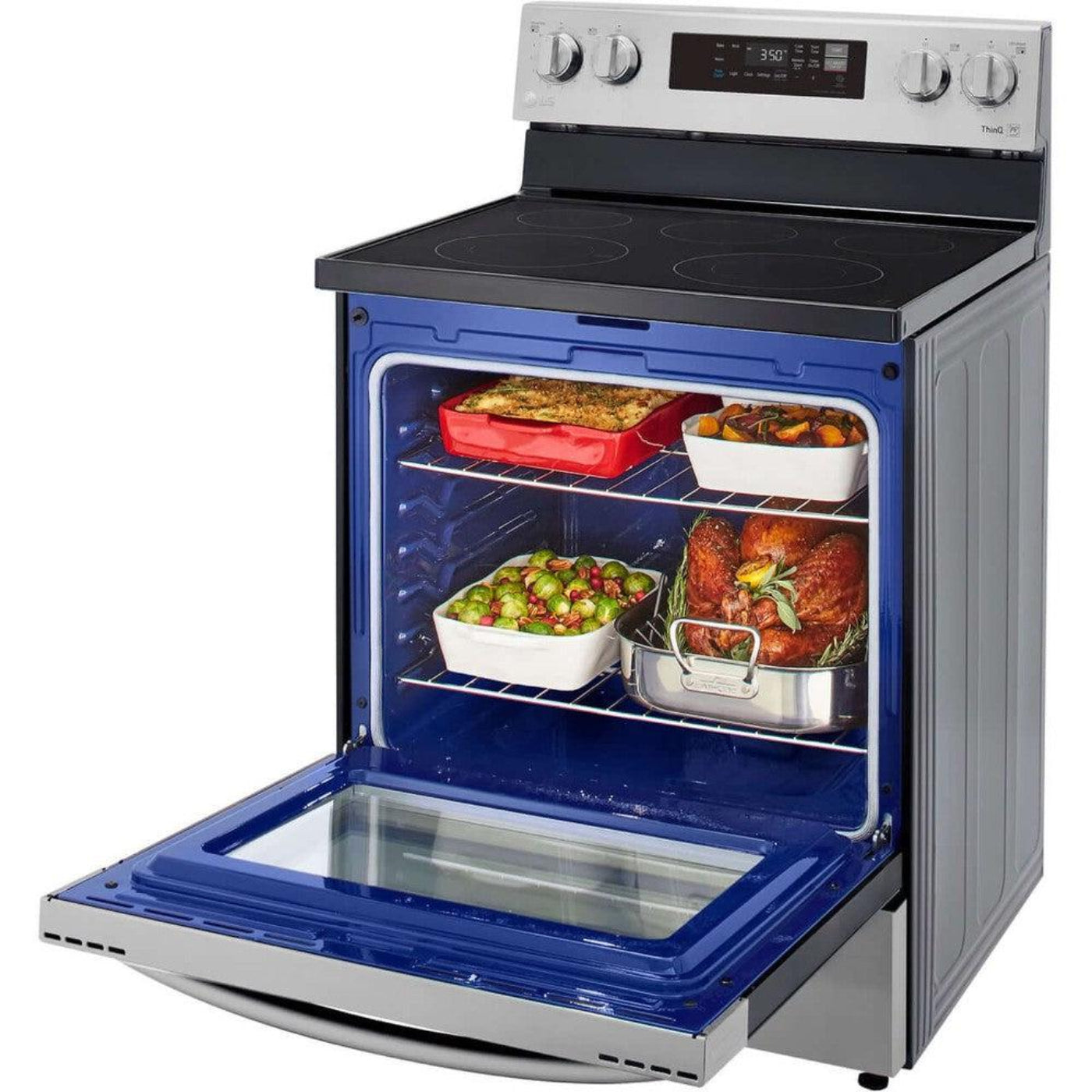 LG 30 in. 6.3-Cu. Ft. Electric Smart Range with EasyClean, Stainless Steel (LREL6321S)