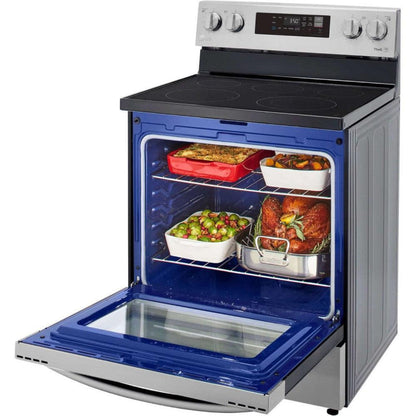 LG 30 in. 6.3-Cu. Ft. Electric Smart Range with EasyClean, Stainless Steel (LREL6321S)