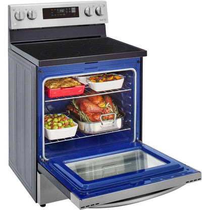 LG 30 in. 6.3-Cu. Ft. Electric Smart Range with EasyClean, Stainless Steel (LREL6321S)