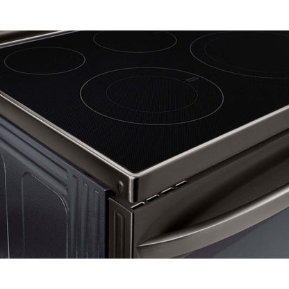 LG 30 in. 6.3-Cu. Ft. Electric Smart Range with EasyClean and AirFry Black Stainless Steel (LREL6323D)