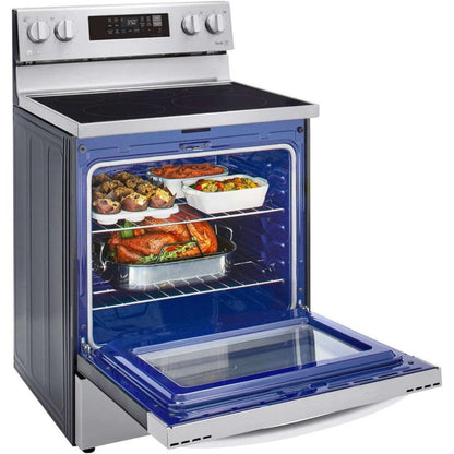 LG 30 in. 6.3-Cu. Ft. Electric Smart Range with EasyClean and AirFry Stainless Steel (LREL6323S)