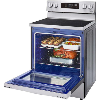 LG 30 in. 6.3-Cu. Ft. Electric Smart Range with EasyClean and AirFry Stainless Steel (LREL6323S)