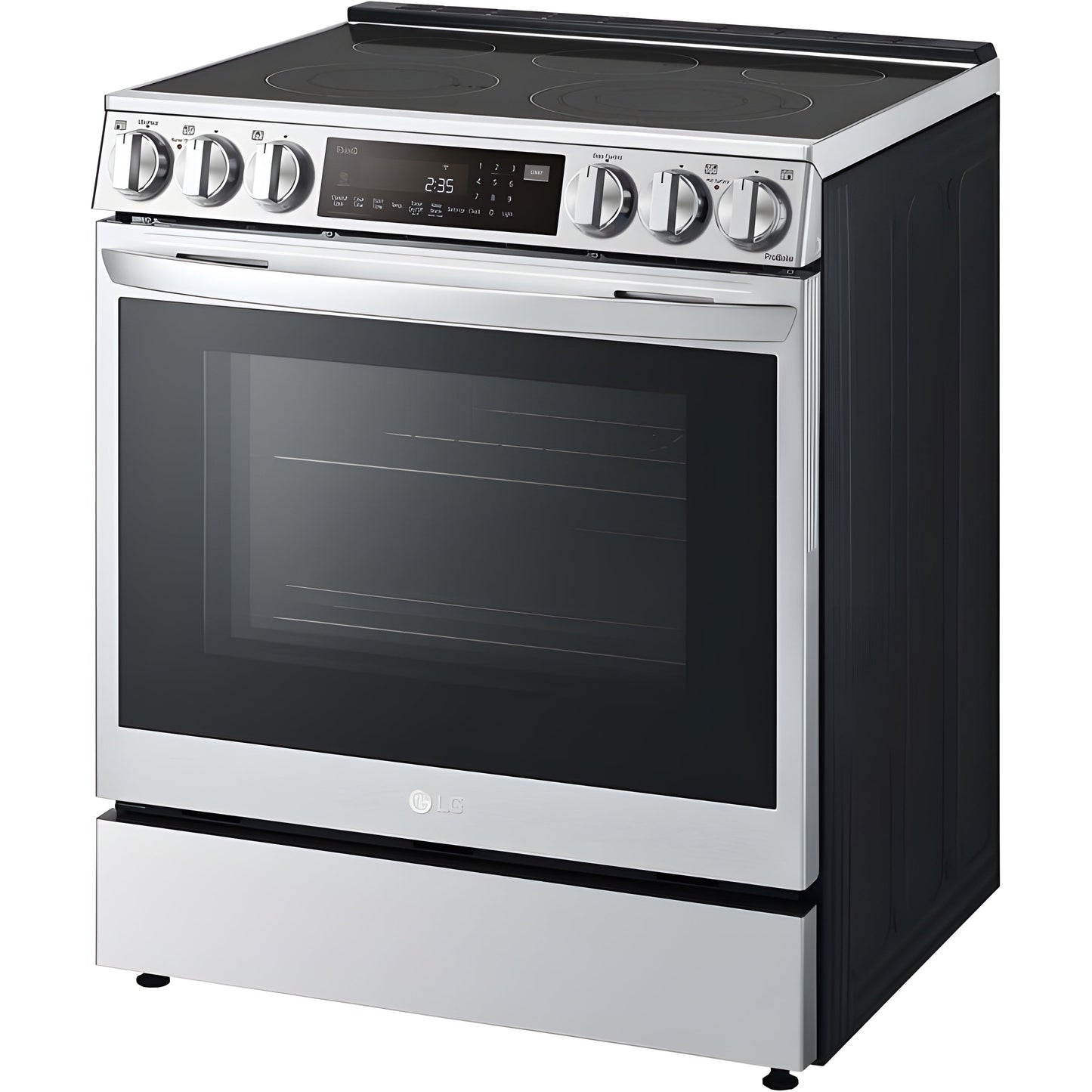 LG 30 in. 6.3-Cu. Ft. Smart Wi-Fi Enabled ProBake Convection InstaView Electric Slide-in Range with Air Fry, Stainless Steel (LSEL6335F)
