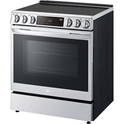 LG 30 in. 6.3-Cu. Ft. Smart Wi-Fi Enabled ProBake Convection InstaView Electric Slide-in Range with Air Fry, Stainless Steel (LSEL6335F)