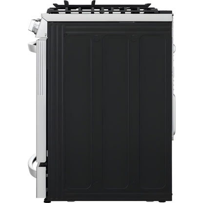 LG 30 in. 6.3-Cu. Ft. Smart Wi-Fi Enabled ProBake Convection InstaView Gas Slide-in Range with Air Fry, Stainless Steel (LSGL6337F)