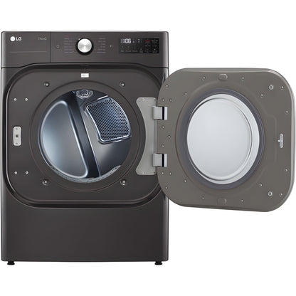 LG 9.0-Cu. Ft. Mega Capacity Smart Wi-Fi Enabled Front Load Electric Dryer with TurboSteam and Built-In Intelligence (DLEX8900B)