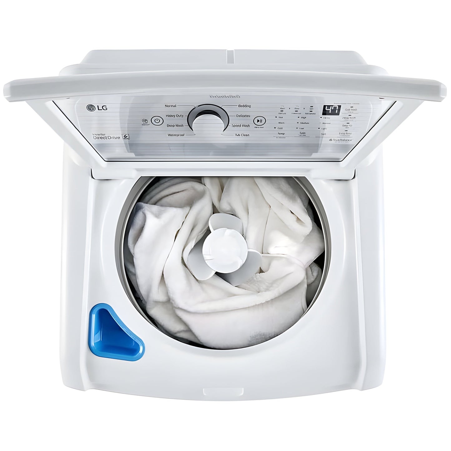 LG 4.3 cu. ft. Ultra Large Capacity Top Load Washer with 4-Way Agitator and TurboDrum Technology (WT7005CW)