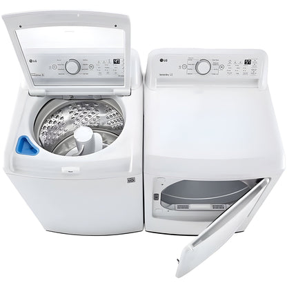 LG 4.3 cu. ft. Ultra Large Capacity Top Load Washer with 4-Way Agitator and TurboDrum Technology (WT7005CW)