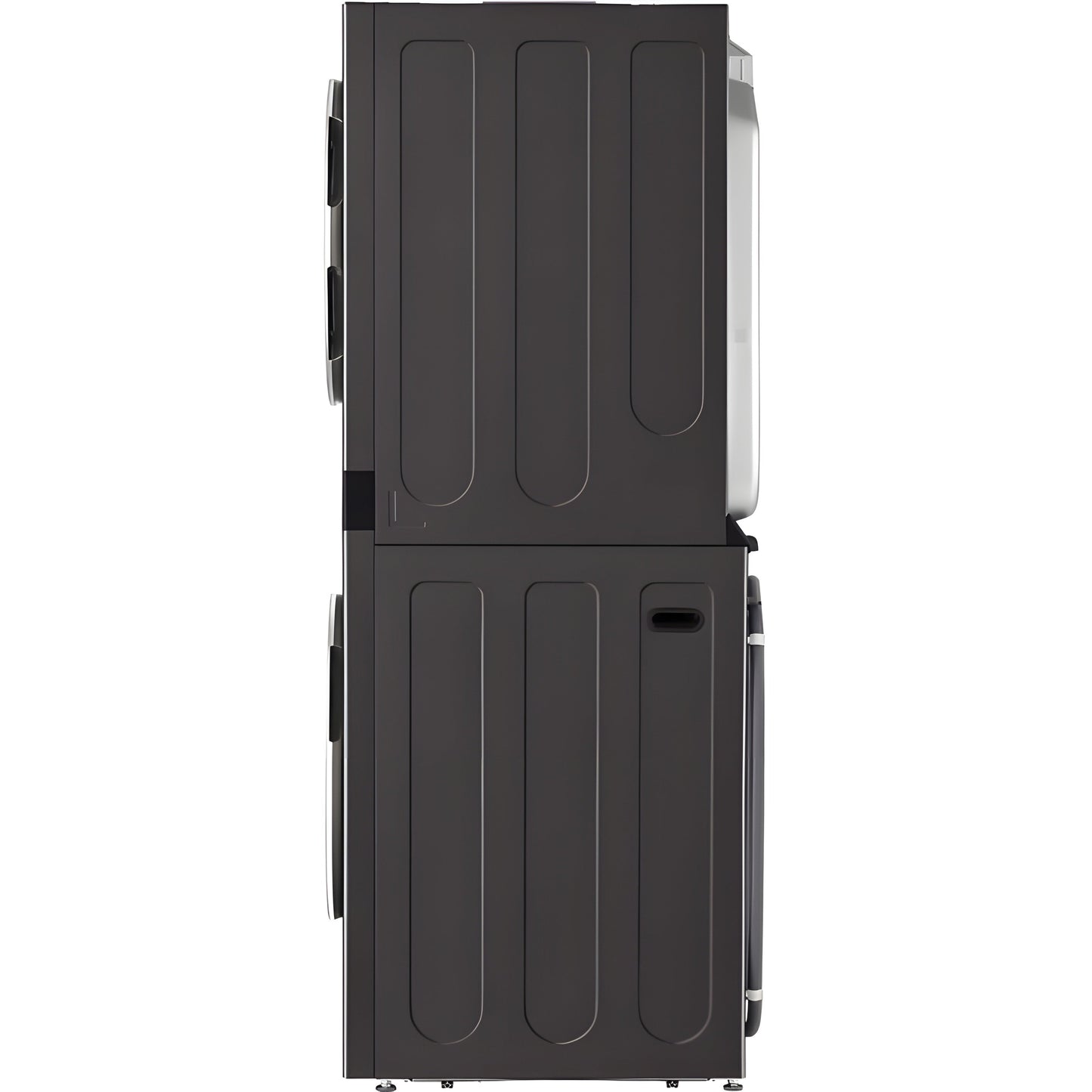 LG Single Unit Electric WashTower with Center Control in Black Steel (WKEX200HBA)