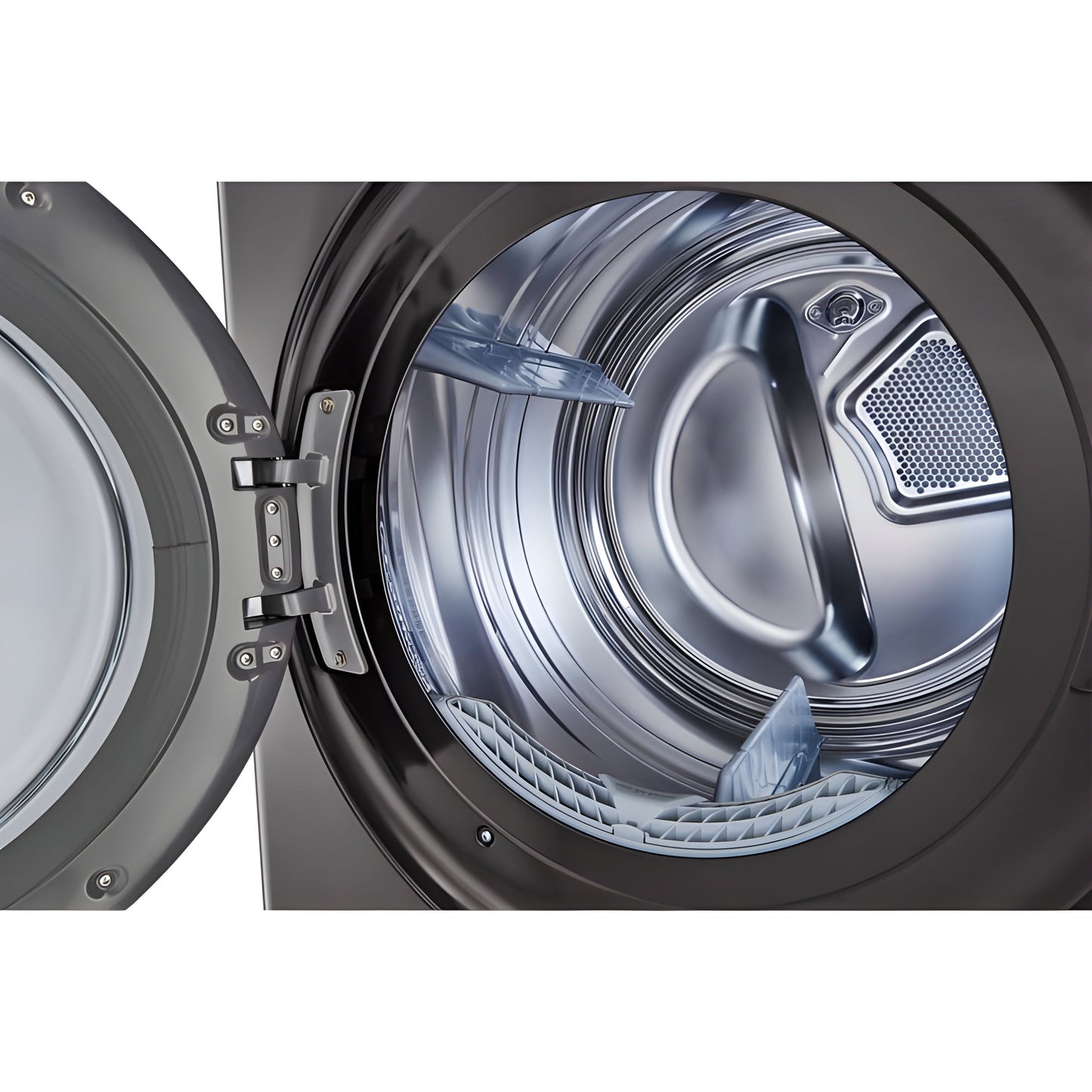 LG Single Unit Gas WashTower with Center Control, Black Steel (WKGX201HBA)