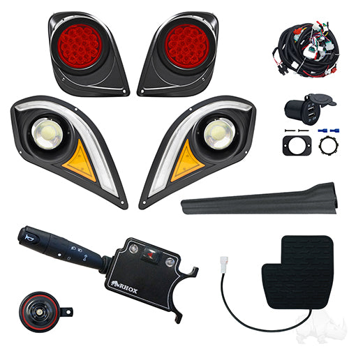 RedHawk BYO LED Light Kit w/ RGBW LED Running Light - Yamaha Drive2 17-19 Deluxe - OE Pedal Mount - LGT-401LT3B13