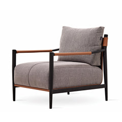 Enza Home US Linz Armchair - Metal - 2118 - K2 - 22406 Grey - KL:40109 Tobacco - AR:217 - 1454073