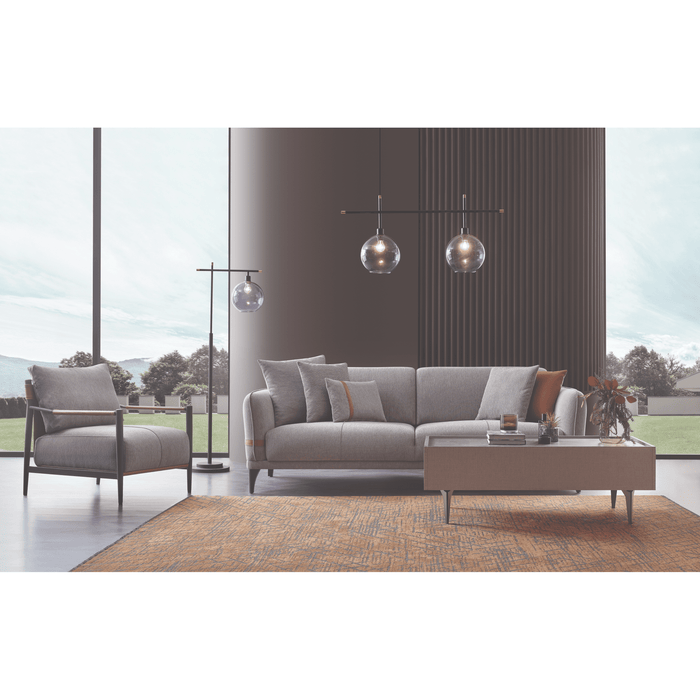 Enza Home US Linz 3 Seater Sofa Bed - 2118 - K2 - 22406 Grey - KS:40109 Tobacco - AR:101 - 1468861