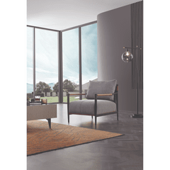 Enza Home US Linz Armchair - Metal - 2118 - K2 - 22406 Grey - KL:40109 Tobacco - AR:217 - 1454073