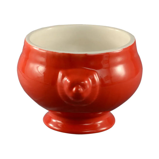 CAC China Lion Head Bouillon Red 15 Oz 6 1/4" Case of 24 Pcs - LN-15-R