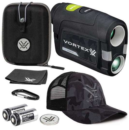 Vortex Optics Anarch Image Stabilized Golf Laser Rangefinder with Free Hat Bundle - LRF-ANARCH_121-53-BCA