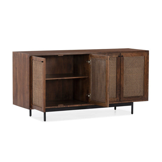 Union Home Mod Sideboard Rattan In Porto Dark Finish -  LVR00251