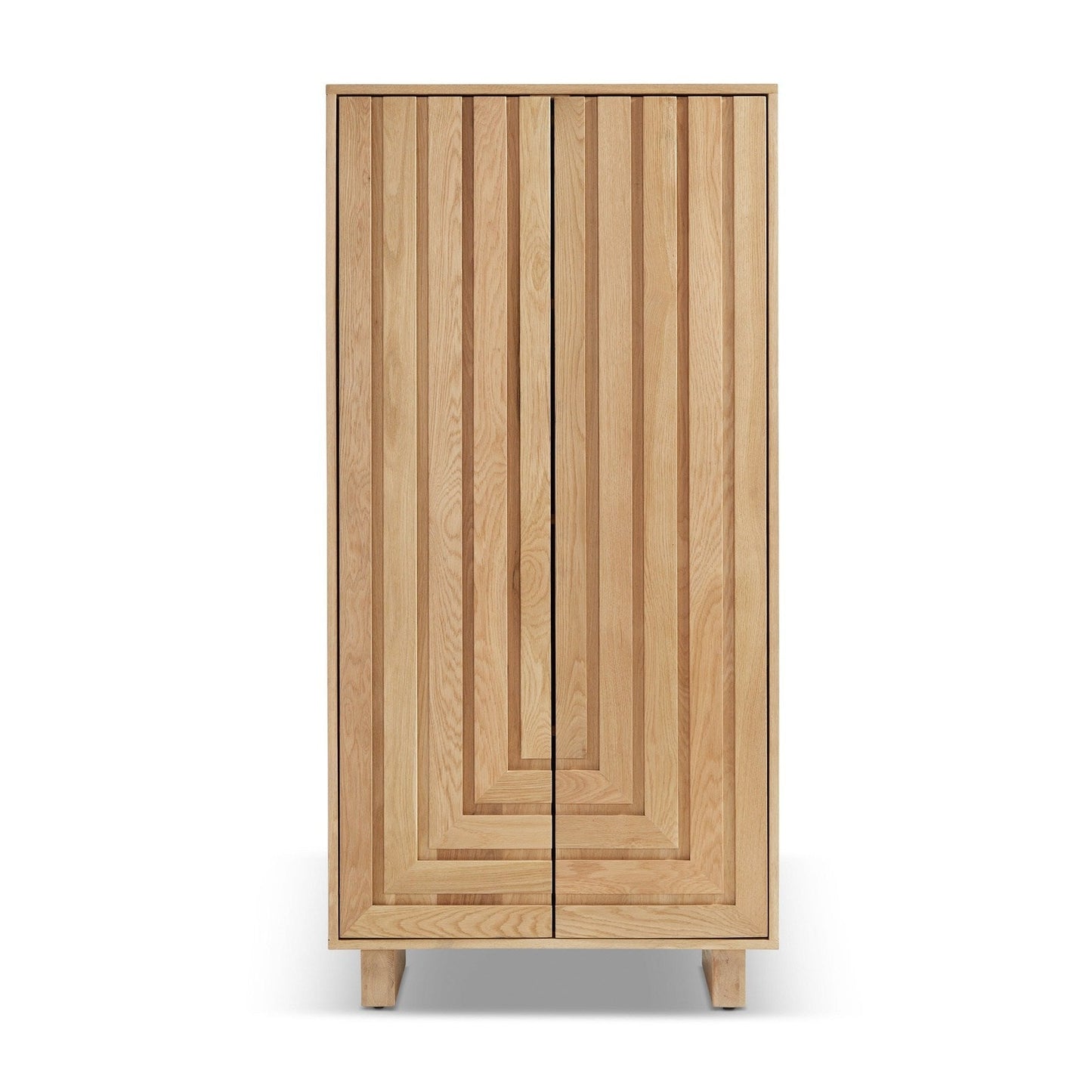 Union Home Array Large Oak Wood Cabinet In Natural Oil Finish  - LVR00618