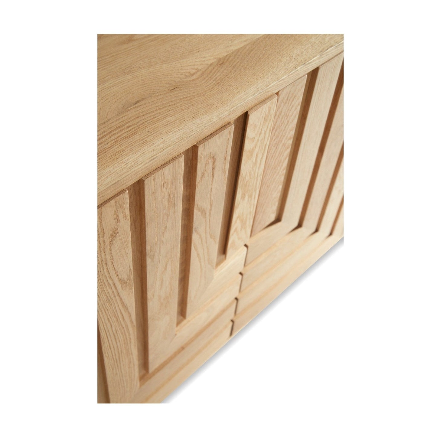 Union Home Array Oak Wood Sideboard In Natural Oil Finish  - LVR00619
