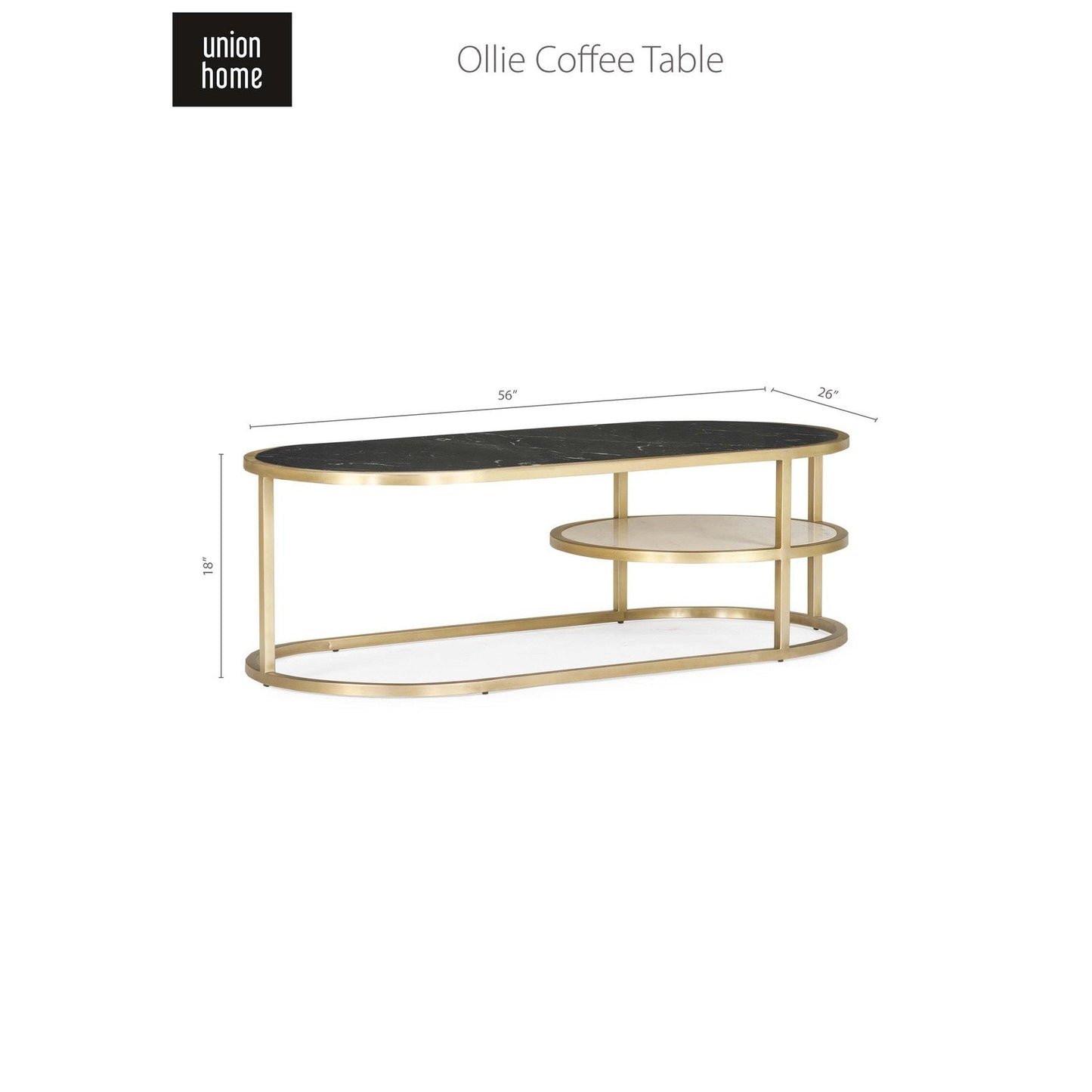 Union Home Ollie Coffee Table -  LVR00634