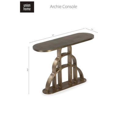 Union Home Archie Console In Antique Brass -  LVR00652