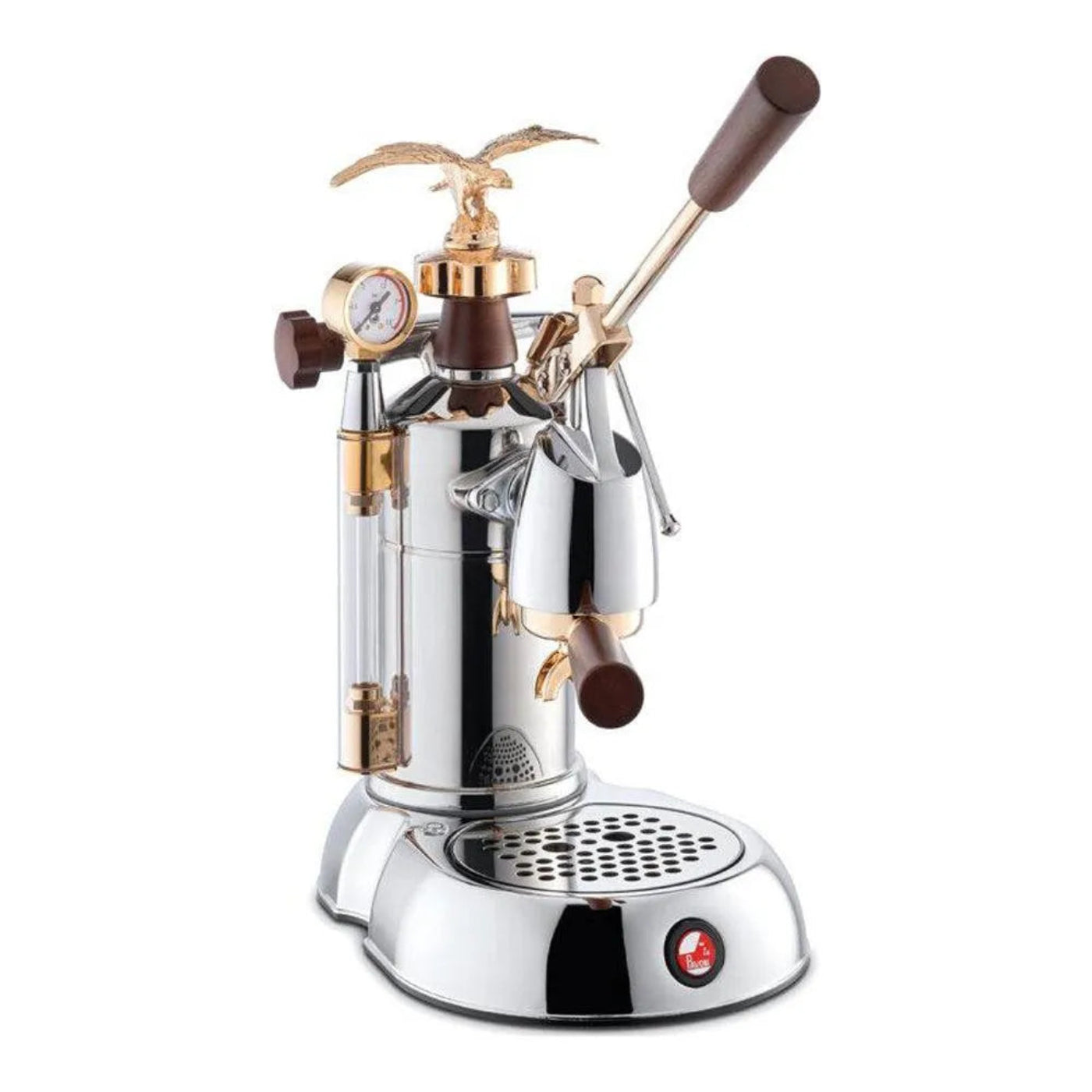 La Pavoni Professional Expo Espresso Machine in Chrome and Gold  - EXP-16