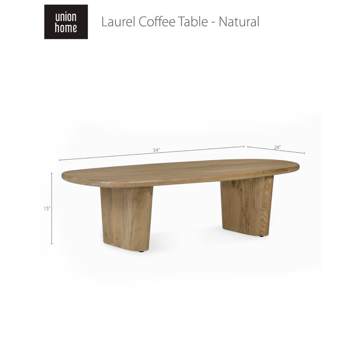 Union Home Laurel Coffee Table - Natural -  LVR00255