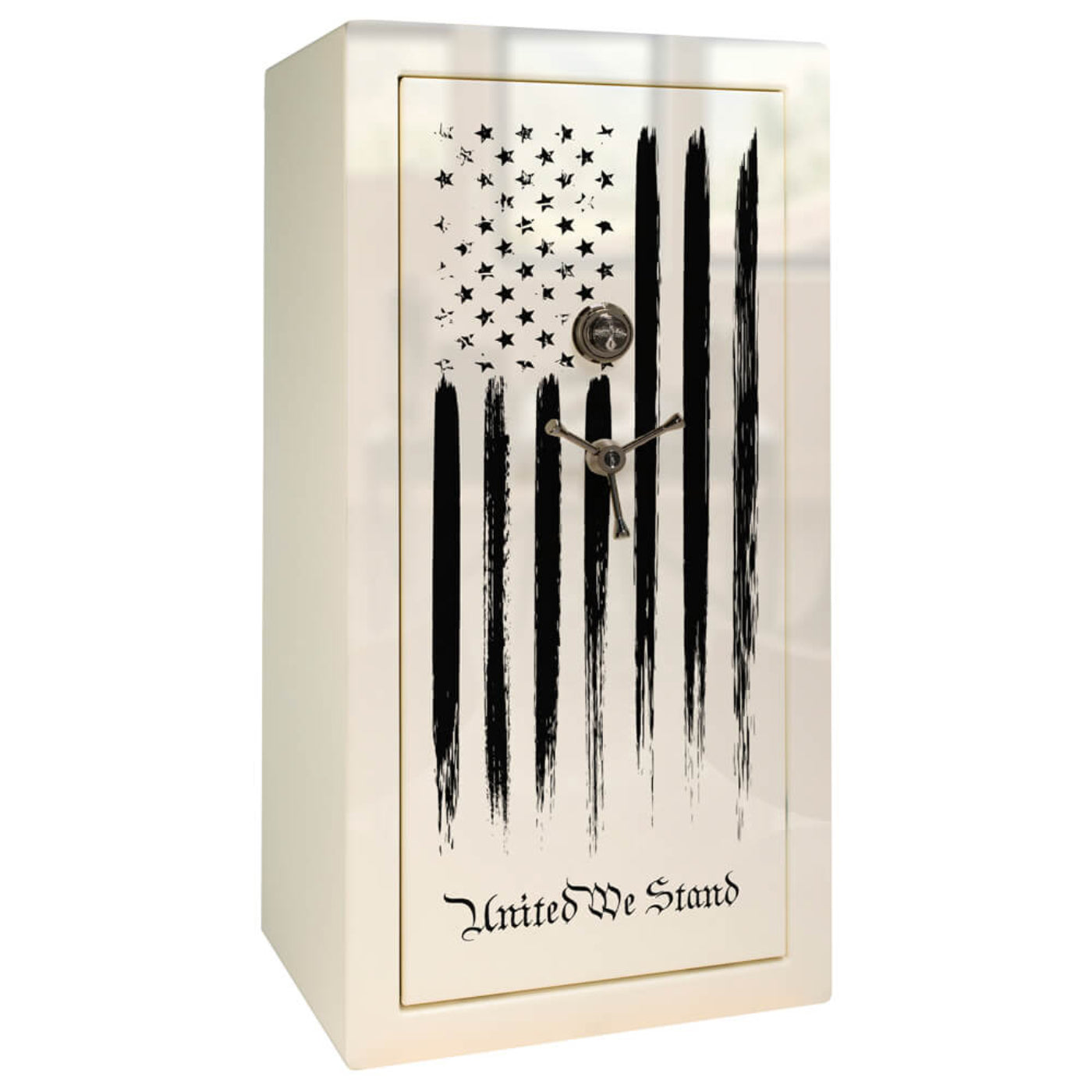 Liberty Safe  Colonial 23 Promo Gun Safe CO23 White Gloss with Flag - LIB Colonial 23 White Flag