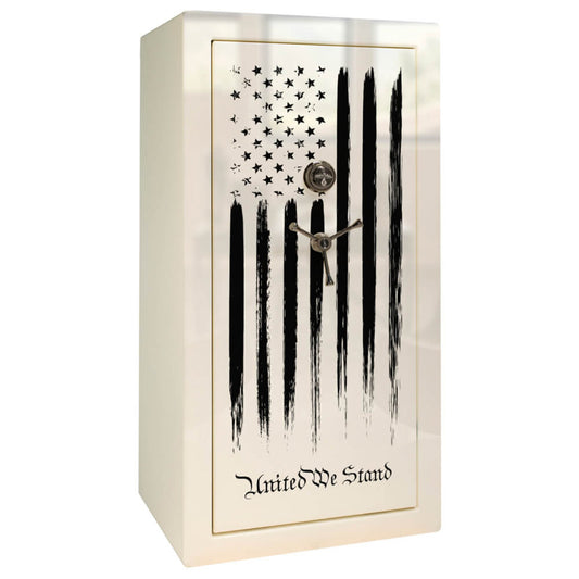 Liberty Safe  Colonial 23 Promo Gun Safe CO23 White Gloss with Flag - LIB Colonial 23 White Flag