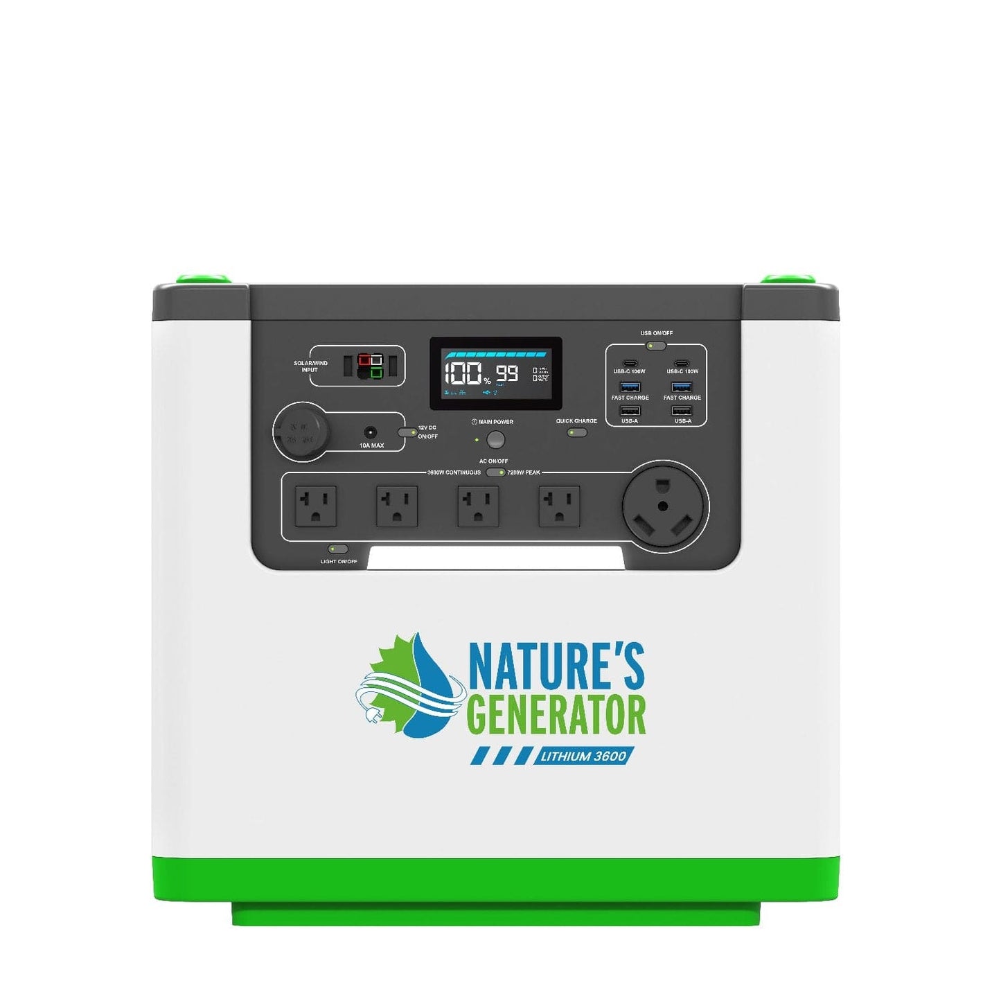 Nature's Generator Lithium 3600 Power Station - NGLGN36