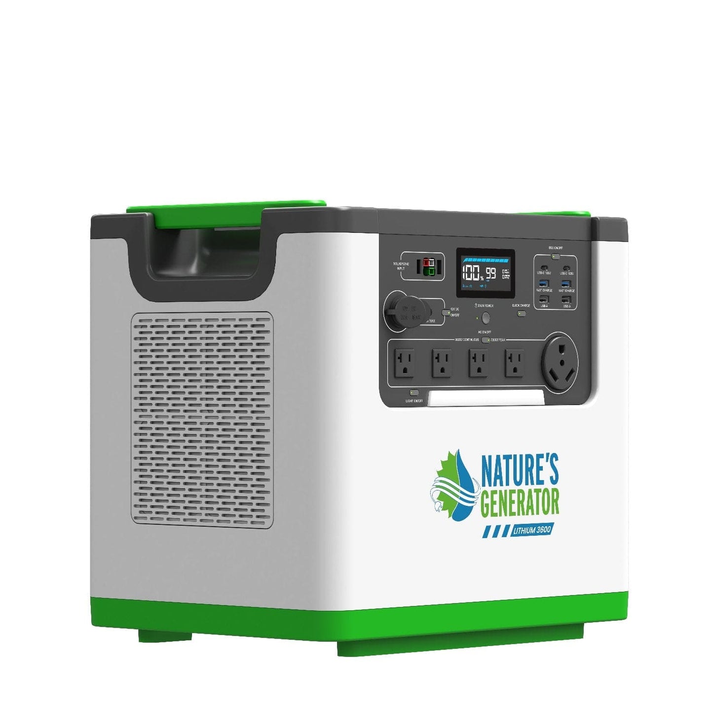 Nature's Generator Lithium 3600 Solar Generator and Transfer Switch - NGL36AUP