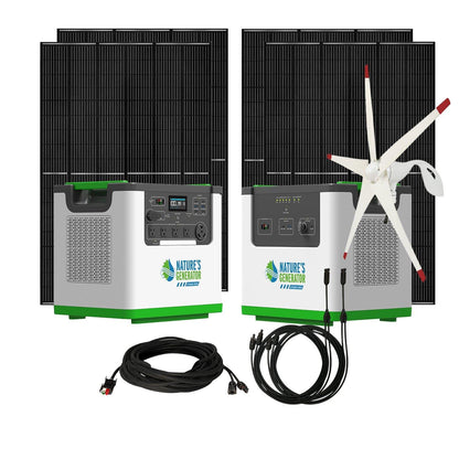 Nature's Generator Lithium 3600 Solar and Wind Generator - NGL36AUW