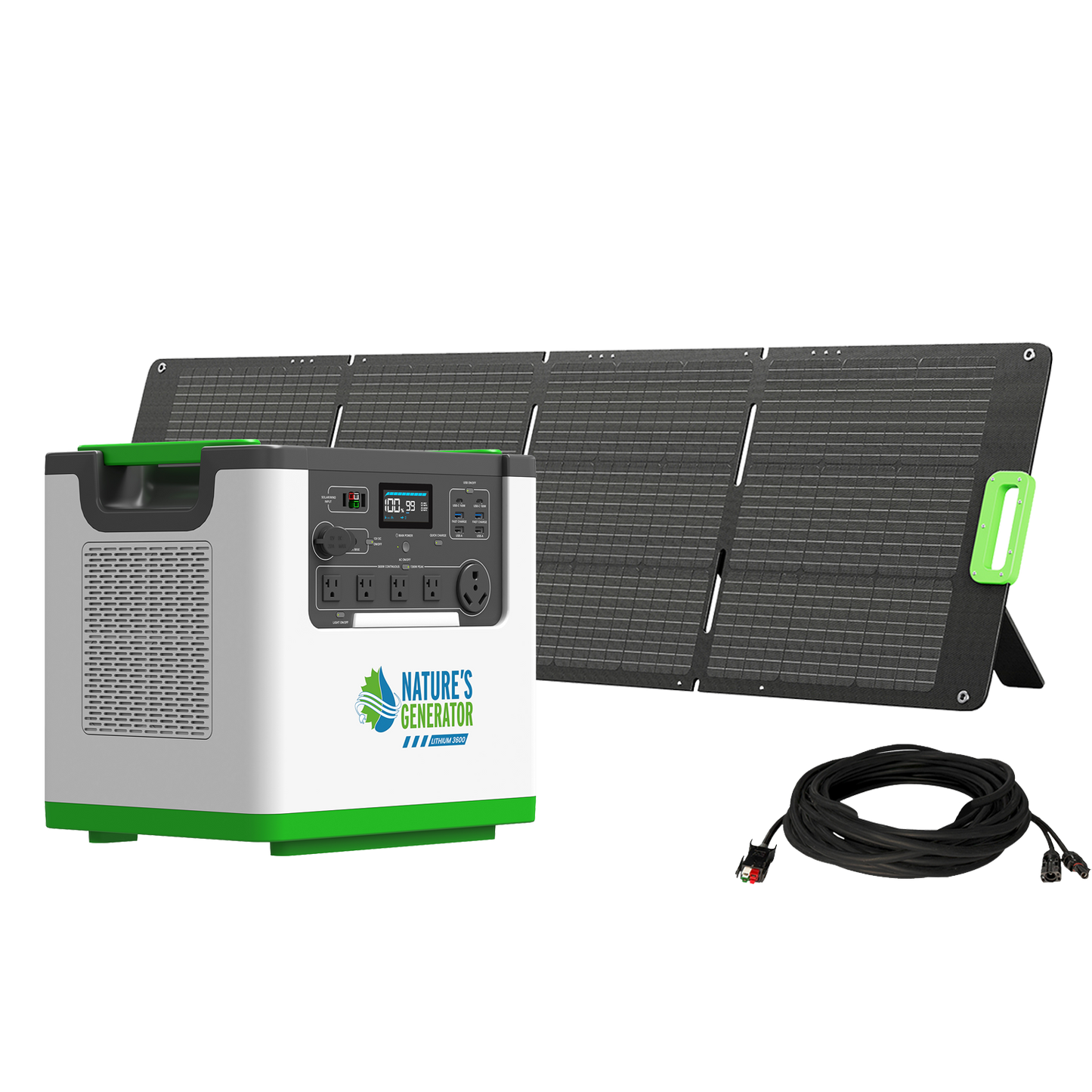 Nature's Generator Lithium 3600 Solar Generator - NGL36AUF2