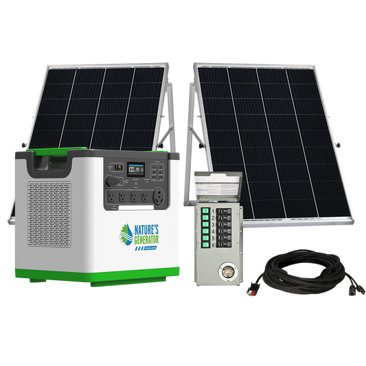 Nature's Generator Lithium 3600 Solar Generator and Transfer Switch - NGL36AUP