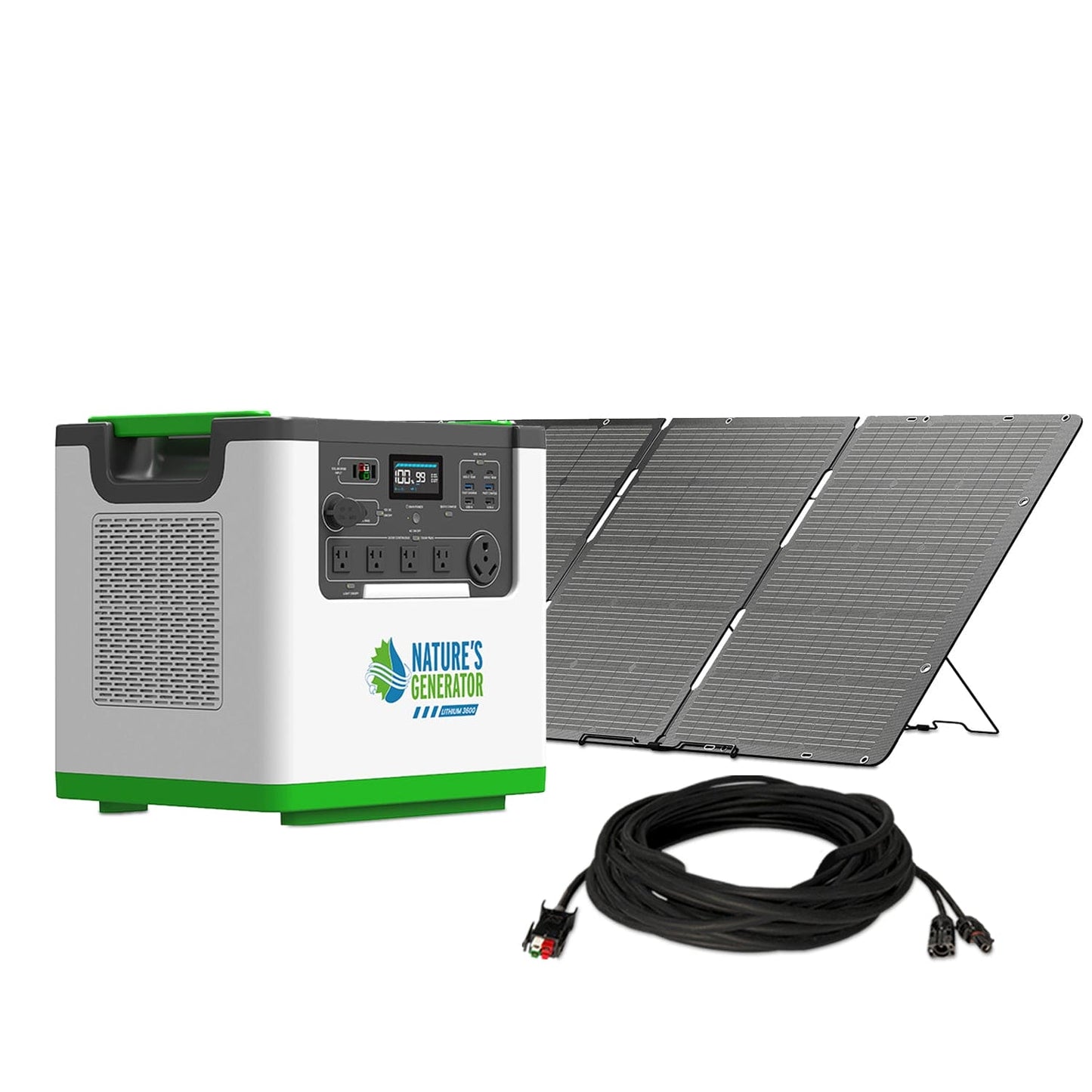 Nature's Generator Lithium 3600 Solar Generator - NGL36AUF2