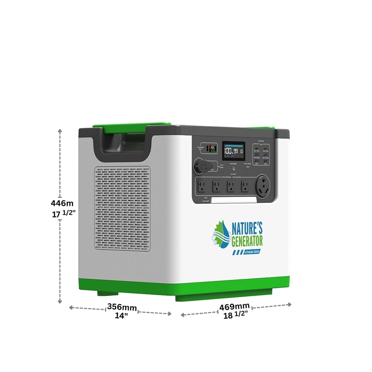 Nature's Generator Lithium 3600 Solar Generator - NGL36AUF2