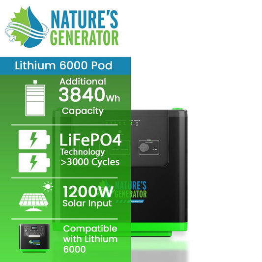 Nature's Generator Lithium 6000 Power Pod - NGLPDSX