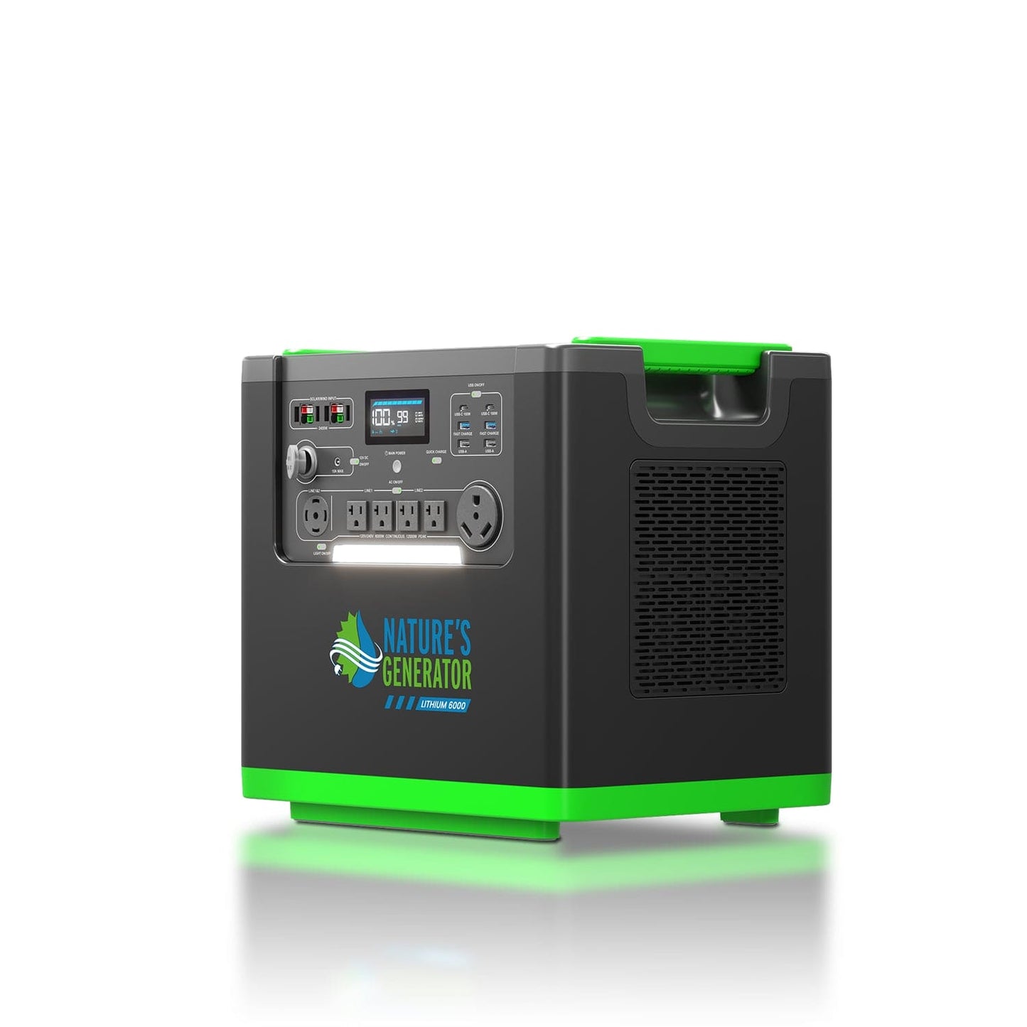 Nature's Generator Lithium 6000 with Solar Panels and Wind Turbine - NGLSXAUPW