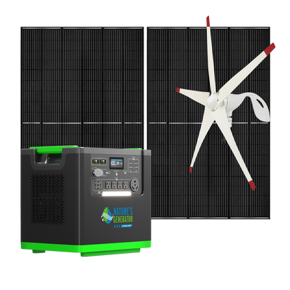 Nature's Generator Lithium 6000 with Solar Panels and Wind Turbine - NGLSXAUPW