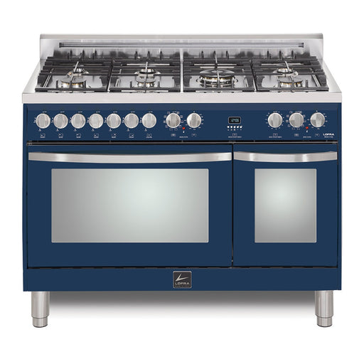 Lofra Curva 48" Blue Dual Fuel Double Oven Range - CUSD48MMG700