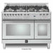 Lofra Maestro 48" Stainless Steel Finish & Trim Dual Fuel Double Oven Range - MXSD48MMG700