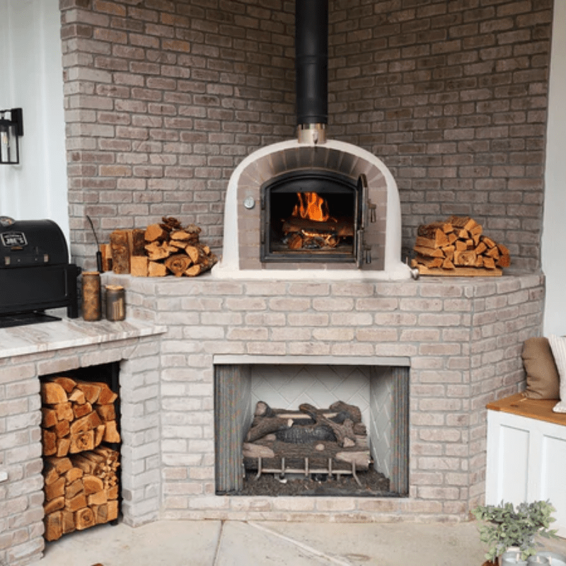 LumeAltoPremiumPizzaOvenindoorwithflames