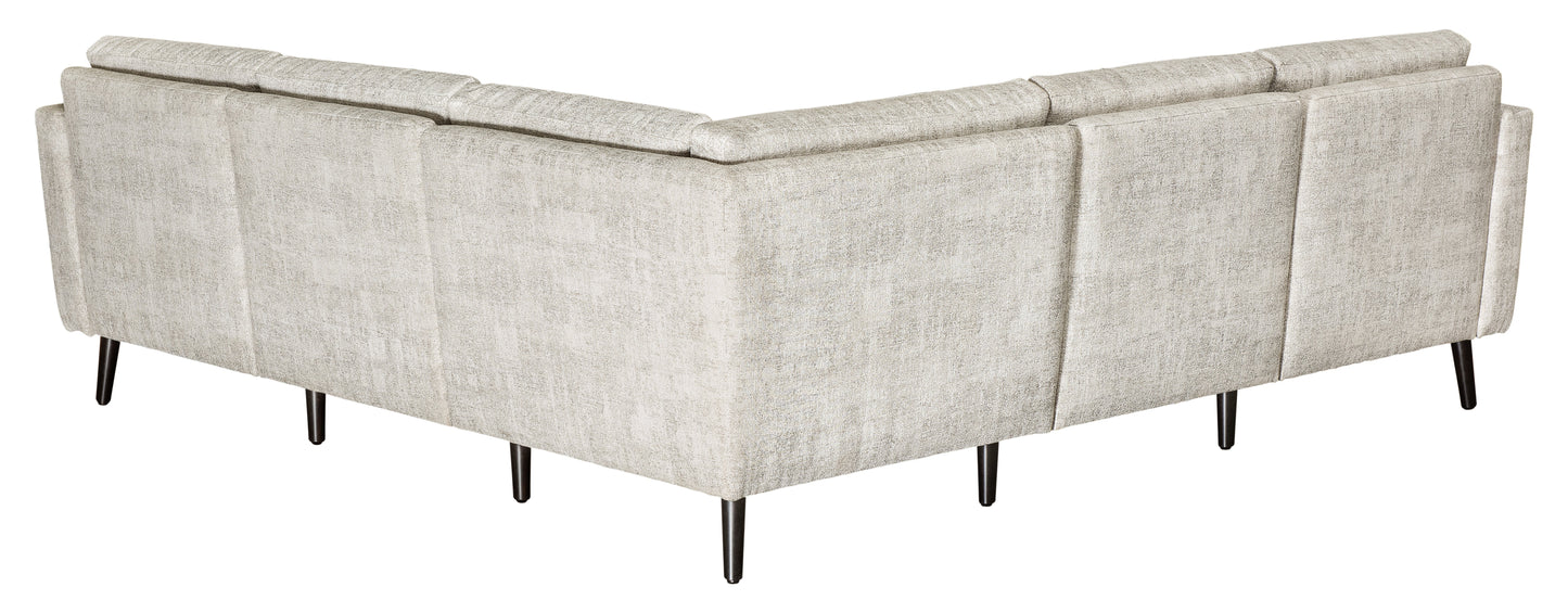 QW Amish Serene 5-Seat Tear Drop Arm Sectional - 103J-17-S5SS-TDA
