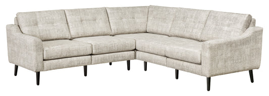 QW Amish Serene 5-Seat Tear Drop Arm Sectional - 103J-17-S5SS-TDA