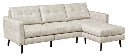QW Amish Serene Flat Arm Sofa with Chaise - 103J-12-SS-18-SCH-FA