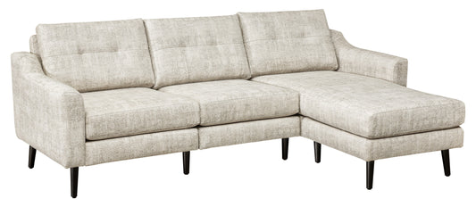 QW Amish Serene Tear Drop Arm Sofa with Chaise - 103J-16-SS-18-SCH-TDA